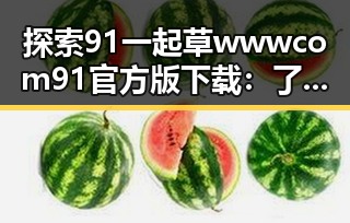 探索91 一起草wwwcom91官方版下载:了解其最新版本与功能
