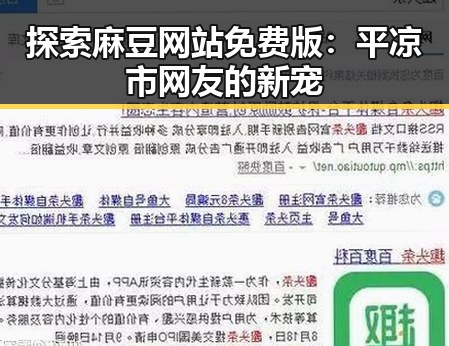 探索麻豆网站免费版：平凉市网友的新宠