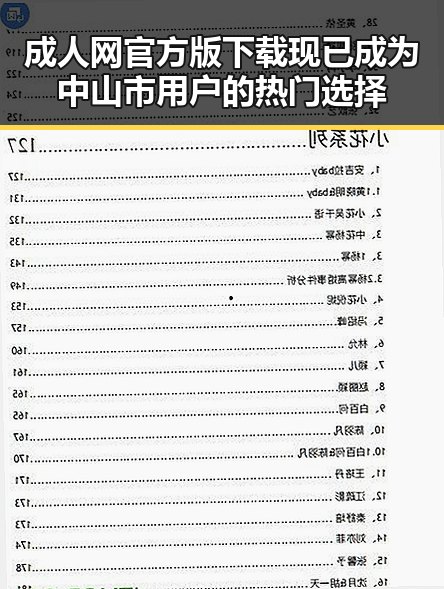 成人网官方版下载现已成为中山市用户的热门选择