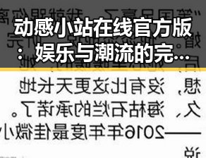动感小站在线官方版：娱乐与潮流的完美结合