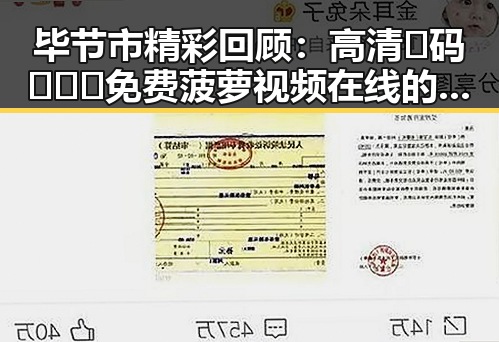 毕节市精彩回顾：高清🈚码🔞❌♋免费菠萝视频在线的最新动态