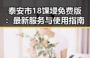 泰安市18馃埐免费版：最新服务与使用指南