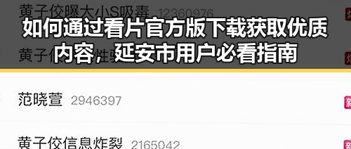 如何通过看片官方版下载获取优质内容，延安市用户必看指南