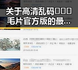 关于高清乱码🔞❌♋毛片官方版的最新资讯与发展