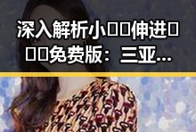 深入解析小🐔🐔伸进🈲🔞🔞免费版：三亚市相关内容揭秘