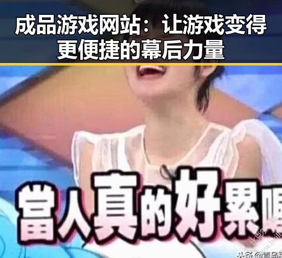 成品游戏网站：让游戏变得更便捷的幕后力量