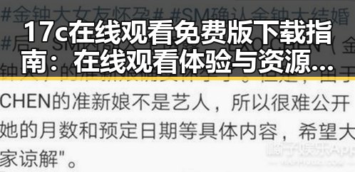 17c在线观看免费版下载指南:在线观看体验与资源获取