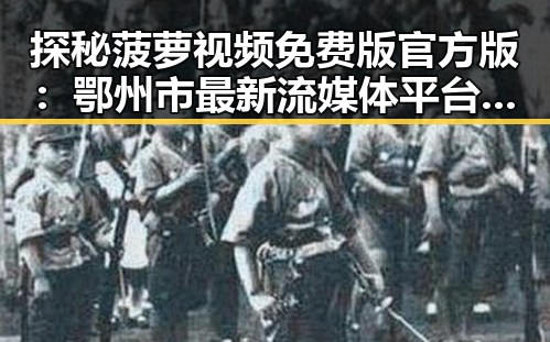 探秘菠萝视频免费版官方版:鄂州市最新流媒体平台介绍